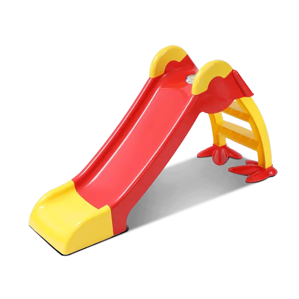 RFL Frogy Slider 4-in-1 Indoor Kids Slide and Swing Set, Multi-Functional Play Set with Climbing Ladder, Red and Yellow