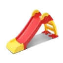 RFL Frogy Slider 4-in-1 Indoor Kids Slide and Swing Set, Multi-Functional Play Set with Climbing Ladder, Red and Yellow